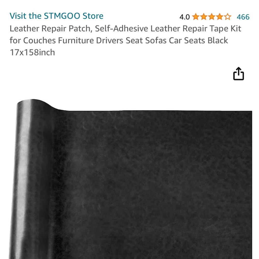 STMGOO Leather repair tape- Black